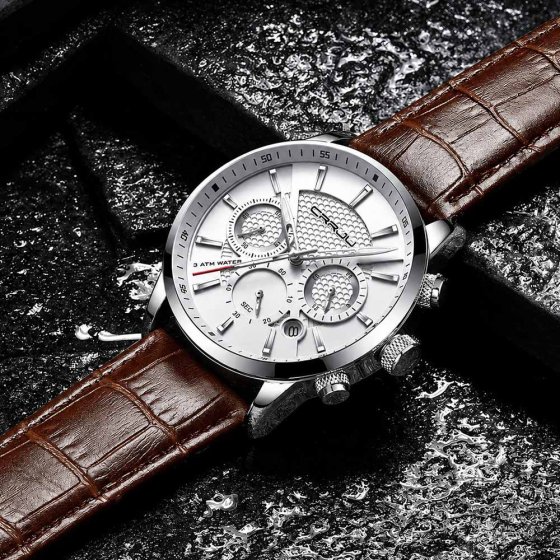 Herrenuhr mit sportiven Ziffernblatt 