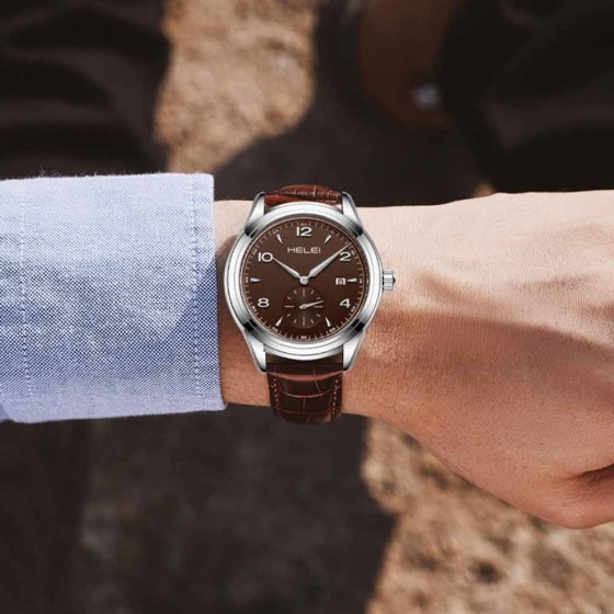 Herrenuhr mit Lederband 