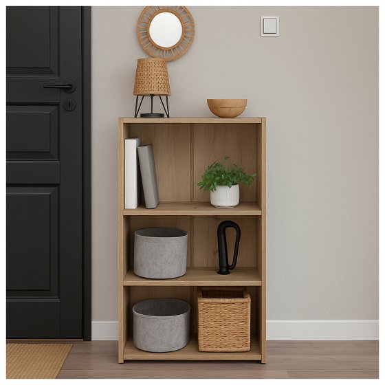 Standregal Nina mit 3 Fächern Artisaneiche 