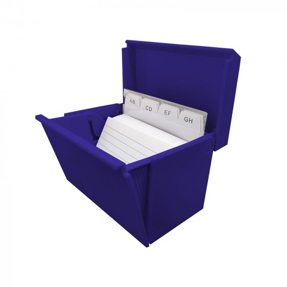 Karteikasten gefüllt farbig sortiert A8 