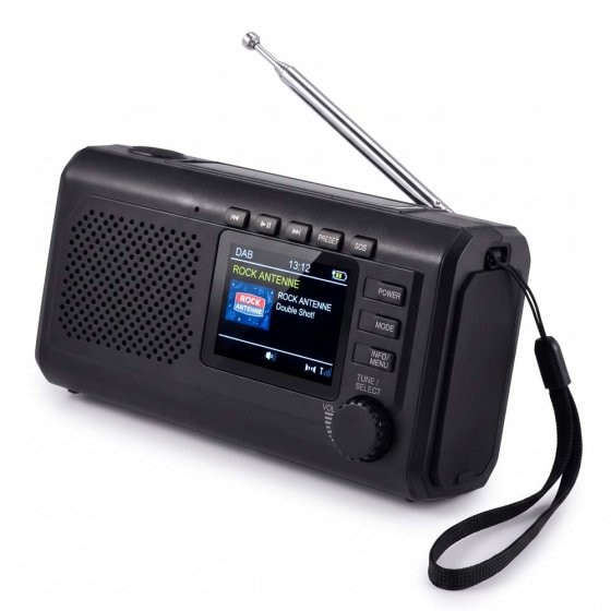 DAB+-Kurbel-und Solarradio mit Farbdisplay 
