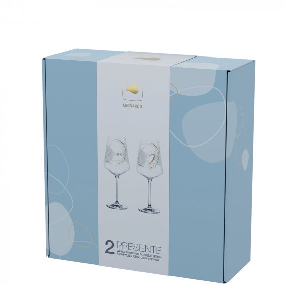 Rotweinglas 2er Set 560 ml Happy 