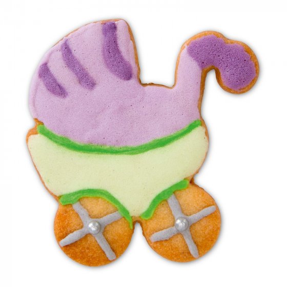 Ausstechform Kinderwagen Geburt 