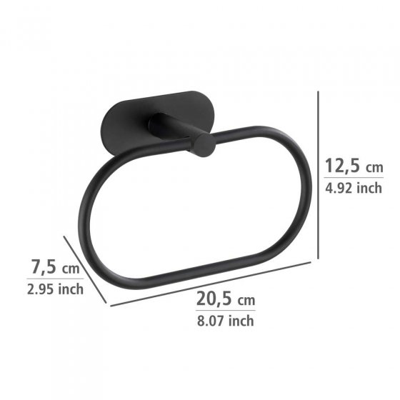 Wenko Turbo-Loc® Handtuchring Schwarz 
