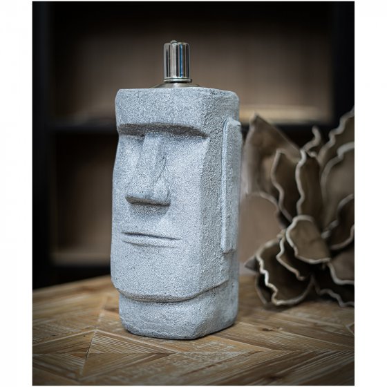 Öllampe Moai