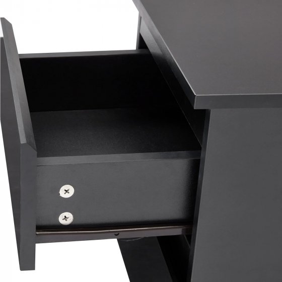 Nachtschrank Kenji Hochglanz Schwarz 2er-Set