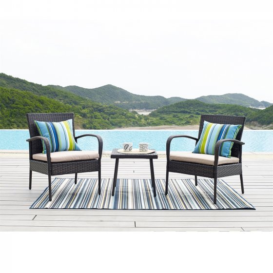 Gartenmöbel Set 3-teilig für Terrasse, Balkon und Wintergarten