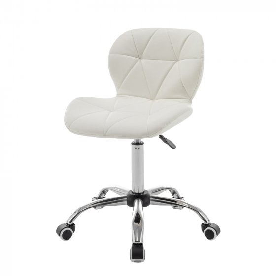 Drehstuhl Neville Kunstleder Weiß 