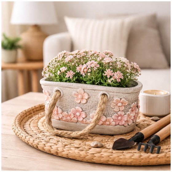 Keramik Pflanzgefäß Tasche 