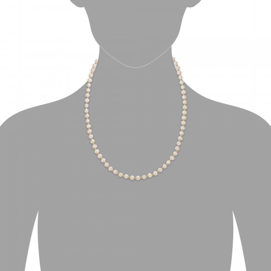 Halskette Gold 585 Perle weiß 6mm 