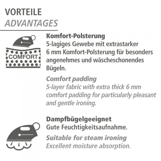 Bügeldecke Air Comfort Blitzbügler, mit Blitzbüglerzone für schnelles Bügeln 