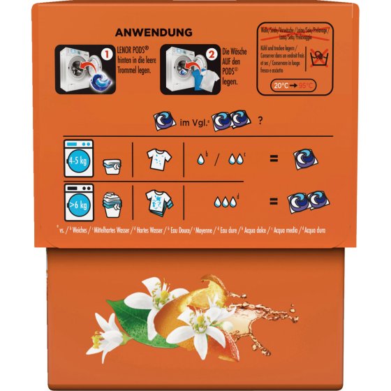 Lenor All-in-1 Pods Orangenblüte & Pfirsich 15 Pods 