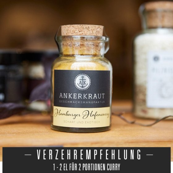 Ankerkraut Hamburger Hafencurry Gewürzmischung im Korkenglas 60g 