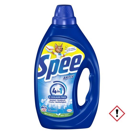 Spee Aktiv Gel 22 Waschladungen für weiße und helle Wäsche 4in1 990ml 