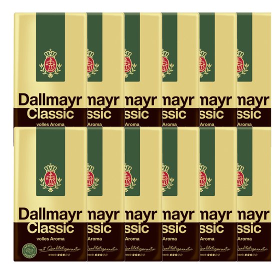 Dallmayr Classic gemahlen kräftiger Spitzenkaffee 500g 12er Pack 