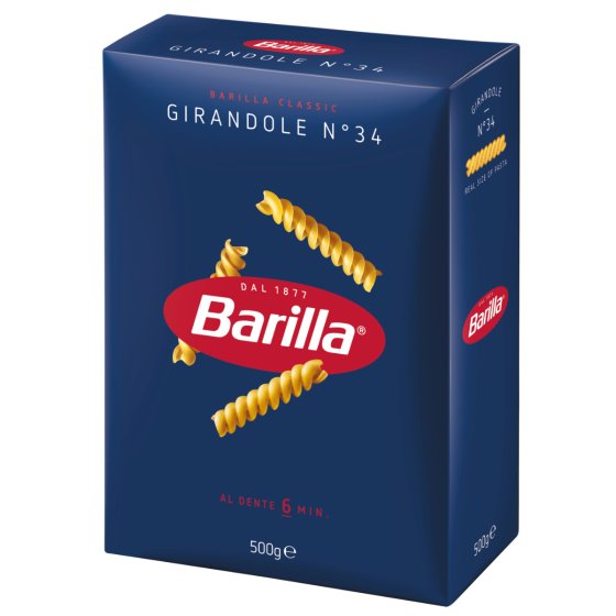 Barilla Girandole Nr 34 Hartweizen gedrehte Nudeln 500g 6er Pack 