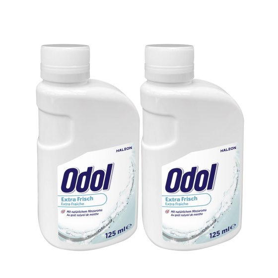 Odol Mundwasser extra frisch mit natürlichem Minzaroma 125ml 2er Pack 