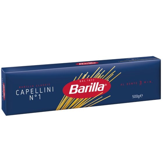 Barilla Nudeln Capellini Nummer 1 Hartweizengrieß 500g 4er Pack 