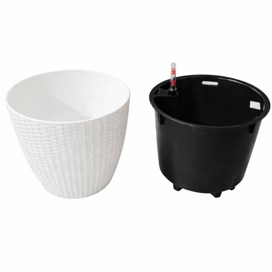 Blumentopf Nessa Hydro 27,5 cm Weiß 