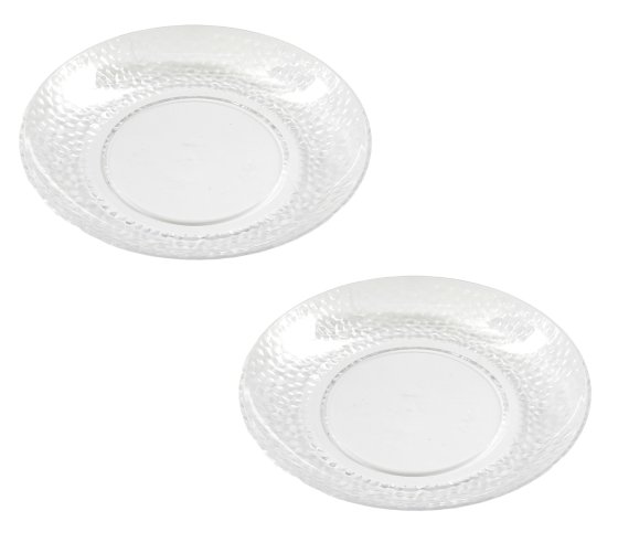 Teller Ø 27 cm 2er Set Kunststoff mit Blaseneffekt 