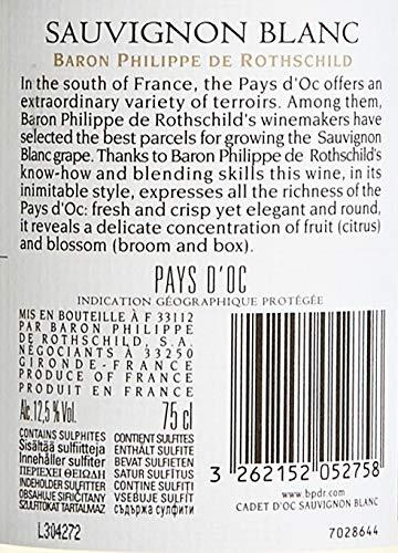 Cadet d Oc Barbacchus Sauvignon Blanc trockener Weißwein 750 ml 