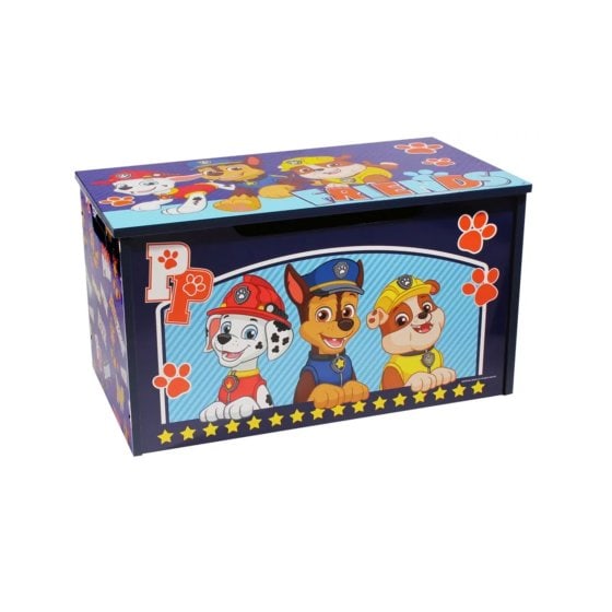 Paw Patrol Spielzeugkiste mit Deckel Kinder Aufbewahrungsbox Blau 