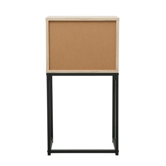 Konsolentisch Cedrik 40 cm mit Tür Artisaneiche-Schwarz 