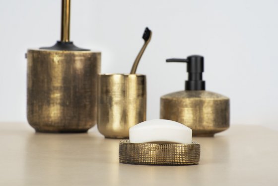 Bad-Accessoire Set Mod. Rivara, 3-teilig, Bad-Zubehör handbemalt 