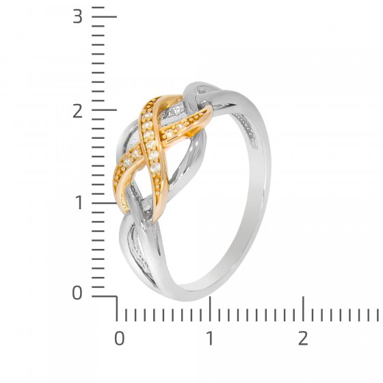 Ring Silber 925 zweifarbig mit Unendlichkeits-Motiv 