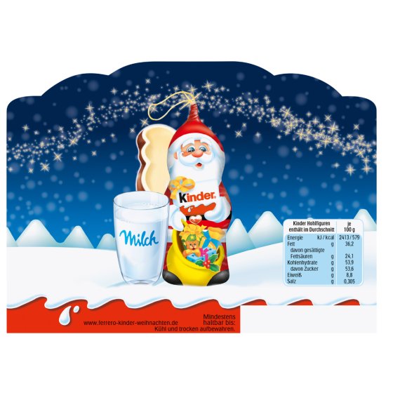 Kinder Schokolade Weihnachtsmann aus Vollmilchschokolade 45g 