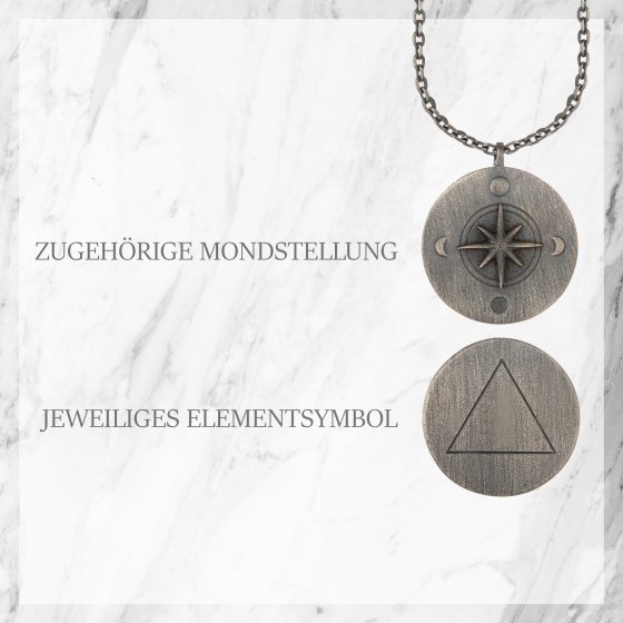 Halskette Element Luft 925/- Sterling Silber oxidiert 