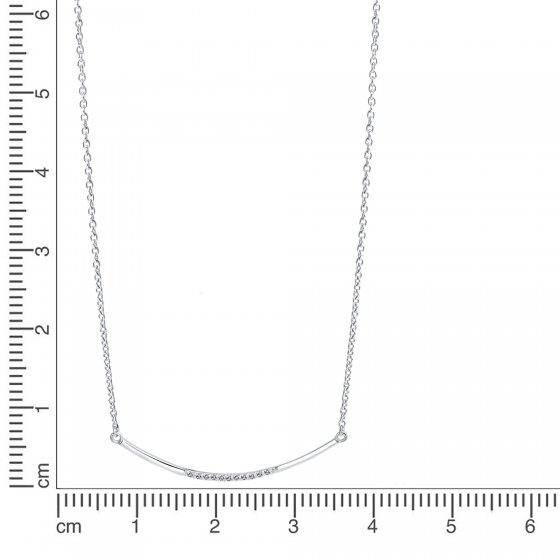 Halskette 925 Silber rhodiniert Zirkonia weiß 