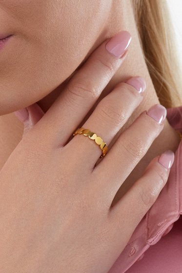 Ring 925 Sterling Silber vergoldet Boho 