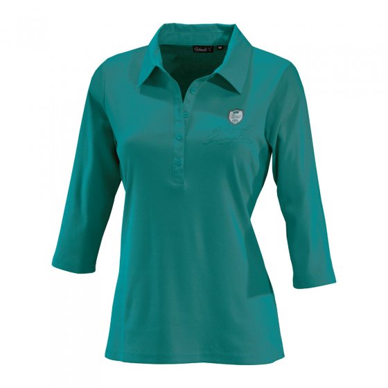 Damen Poloshirt,grau-meliert 48 | Grau-meliert