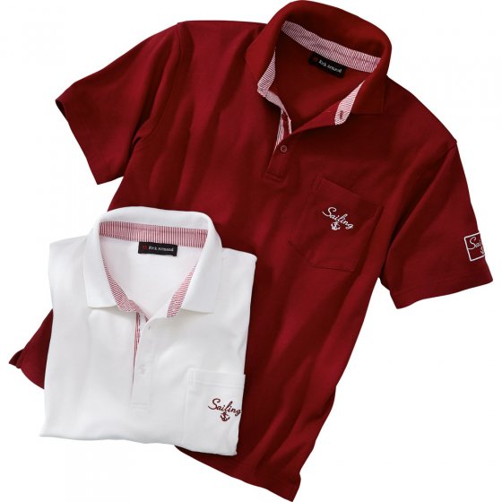Maritimes Polo-Shirt,rot,XL XL | Rot