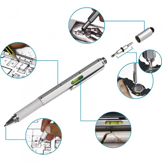 Multifunktionaler 6-in-1-Stift 