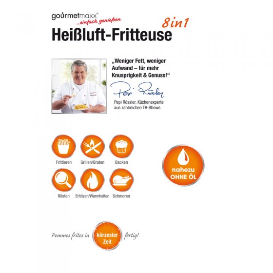 Heißluft-Fritteuse 8in1 