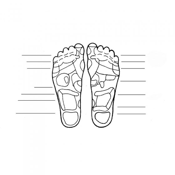 Reizstromgerät mit Fußsohlenpads 