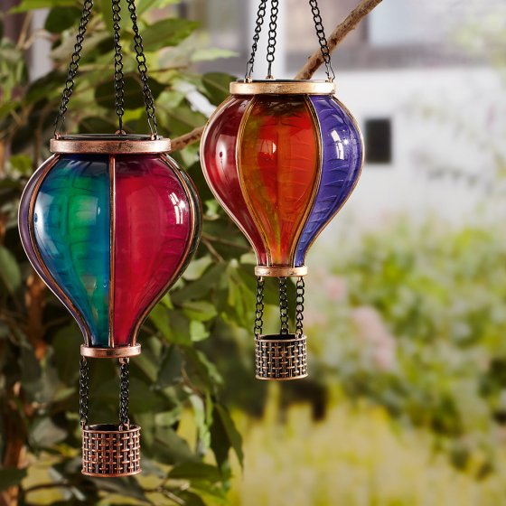 Buntes Solar-Heißluftballon-Duo 