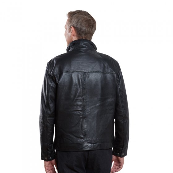 Lamm-Nappa Lederjacke, schwarz 52 | Schwarz