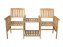 2-Sitzer-Gartenbank mit Beistelltisch klappbar, ca. 163 x 63 x 91 cm - Braun - 4