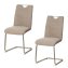 Schwingstuhl Taupe/Antikhellbraun 2er Set Emrys - 4