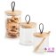 Vorratsglas rund Holzdeckel mit Schlaufe - 4