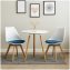 Design-Stühle mit Kunststoffschale und Samt-Sitzki Skandinavischer Look für Esszimmer und Küche - 4
