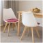 Design-Stühle mit Kunststoffschale und Samt-Sitzki Skandinavischer Look für Esszimmer und Küche - 4