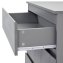 Nachtschrank Kenji Hochglanz Grau 2er-Set - 4