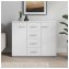 Sideboard Nina mit 4 Schubladen Weiß - 4