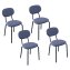 Stuhl Anella Dunkelgrau 4er-Set - 4