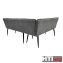 Eckbank 154 x 195 cm Mesilla Blaugrau kurzer Schenkel links - 4