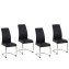 Esszimmerstuhl SallyC Kunstleder 4er-Set Schwarz - 4